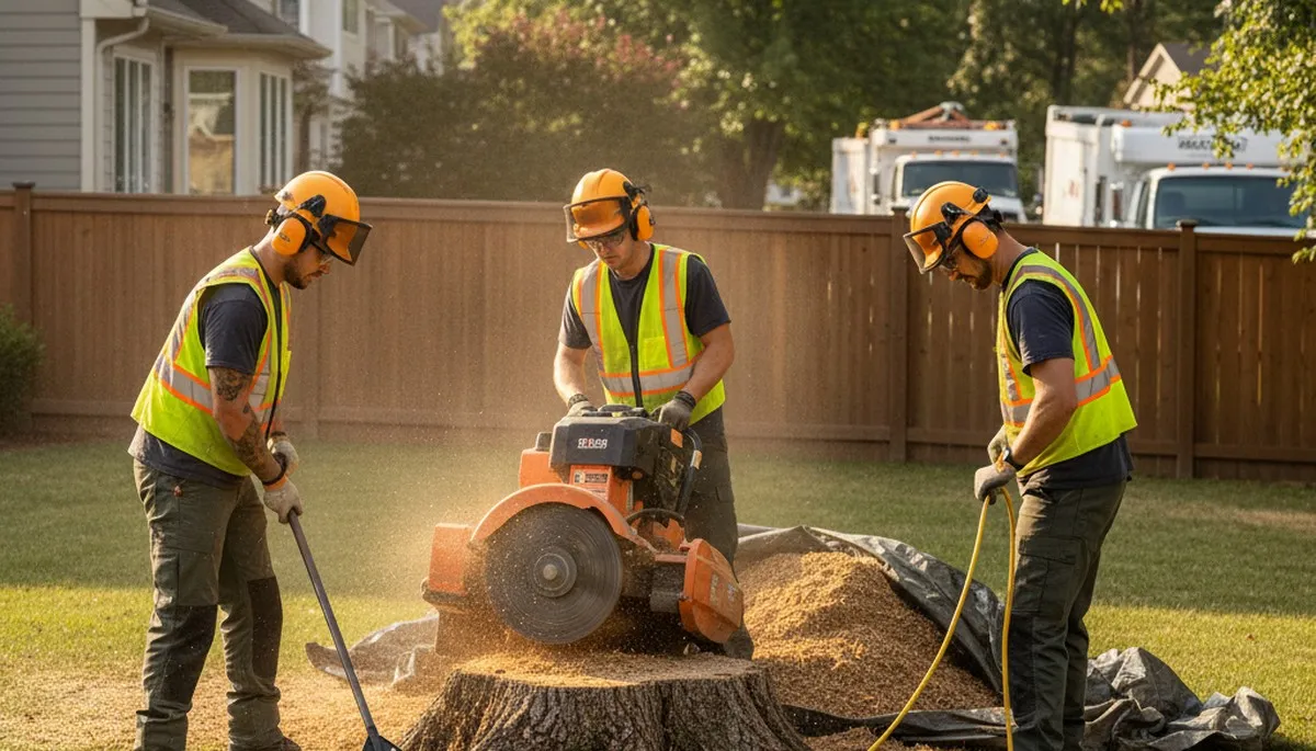 Bakersfield, CA stump removal service clearing a tree stump for a safe, usable yard