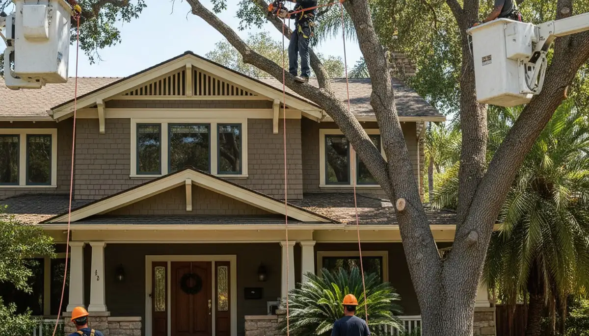 Tree service team in Bakersfield, CA providing professional tree trimming and care for local properties